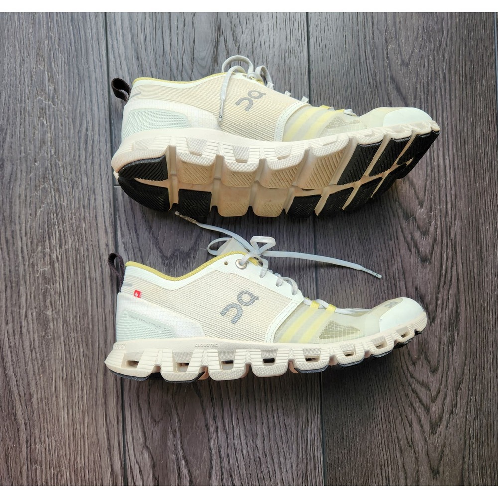 On White & Yellow Cloud X Shift Sneakers, 7.5